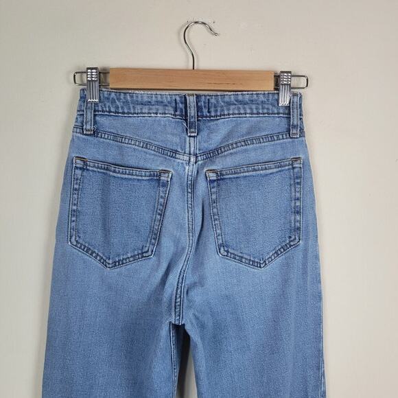 Abercrombie & Fitch Jeans Womens 0 Regular Blue Zoe Natural Rise Ankle Straight - Picture 3 of 8